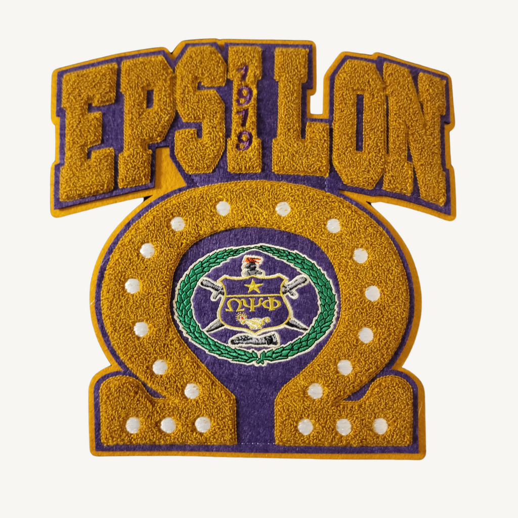 Epsilon Omega Chenille Patch – Que Essentials