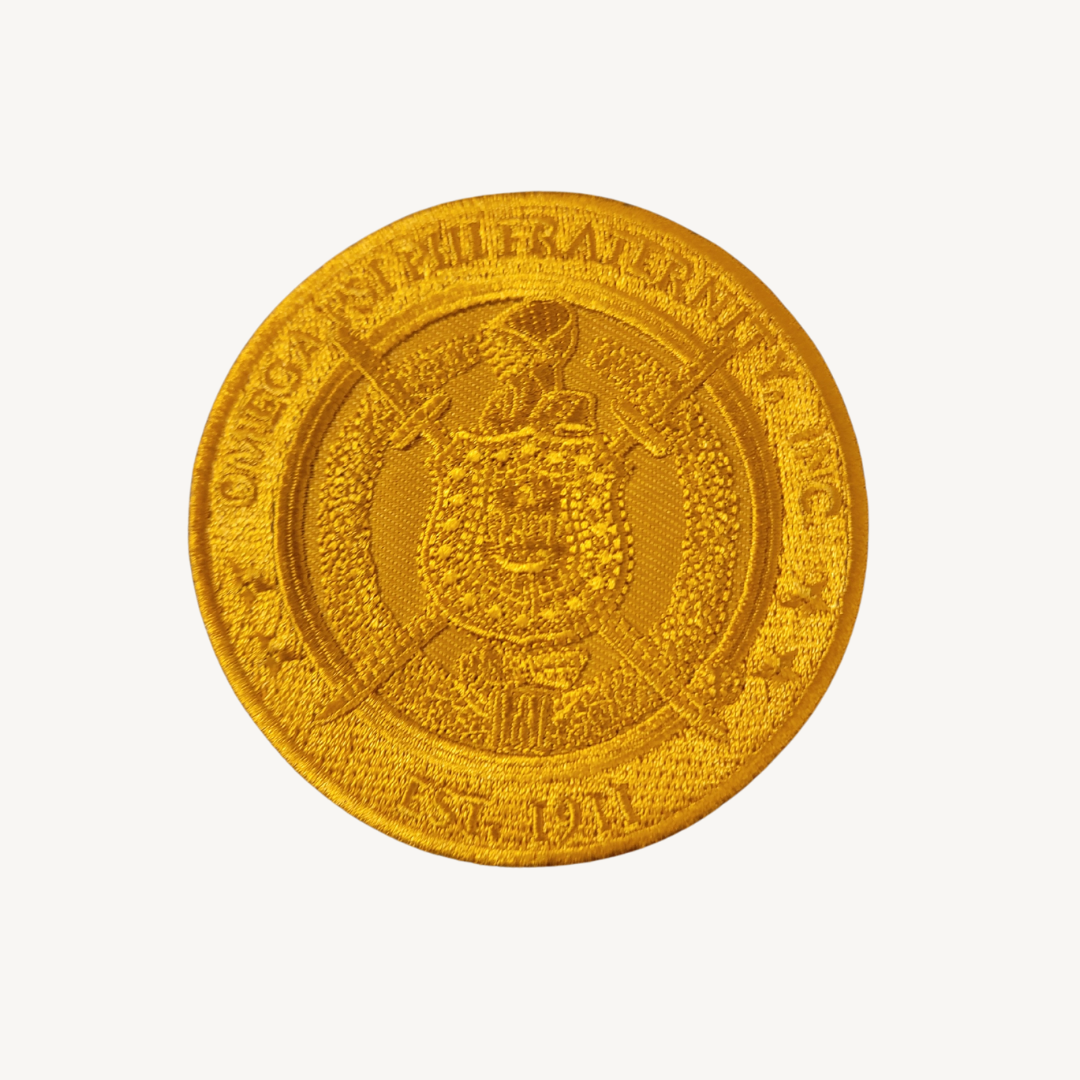 Omega Psi Phi Circular Shield Patch