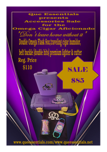 Cigar Humidor and Flask Gift Set