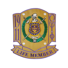 Omega Psi Phi Life Member Patch  - Small - Purple Twill