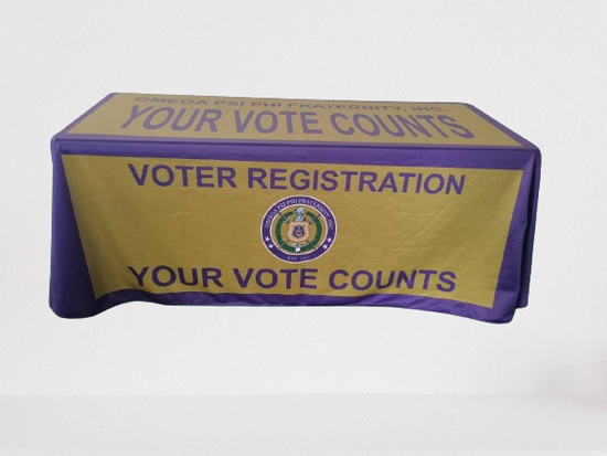 Omega Psi Phi Voter Registration Tablecloth