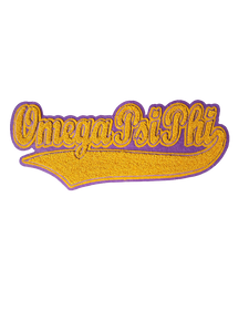 Omega Psi Phi Chenille Script Patch