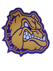 Omega Psi Phi Gold Bulldog Head Twill Patch