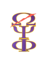 Omega Psi Phi - Twill Greek Letter Vertical Patch With Thunderbolt