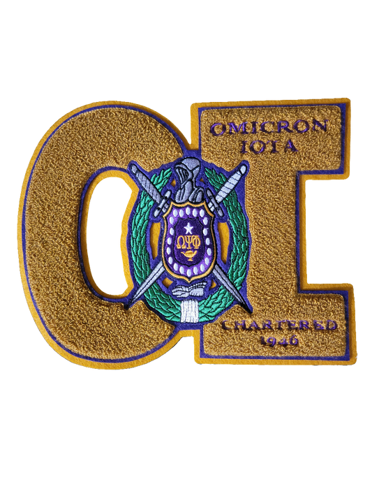 Omicron Iota Chenille Patch