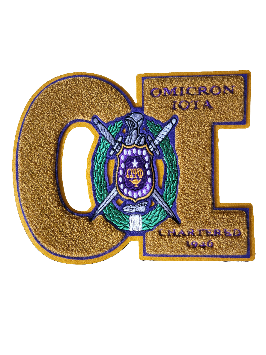 Omicron Iota Chenille Patch