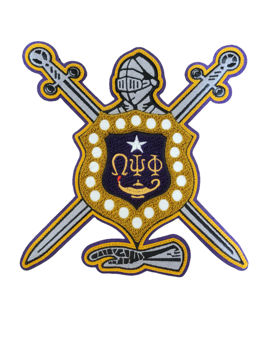 Omega Psi Phi Chenille and Embroidered 1940 Shield