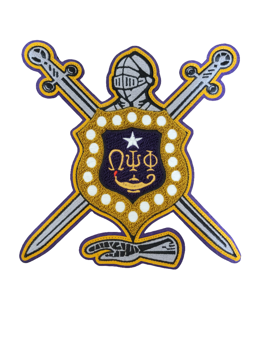 Omega Psi Phi Chenille and Embroidered 1940 Shield