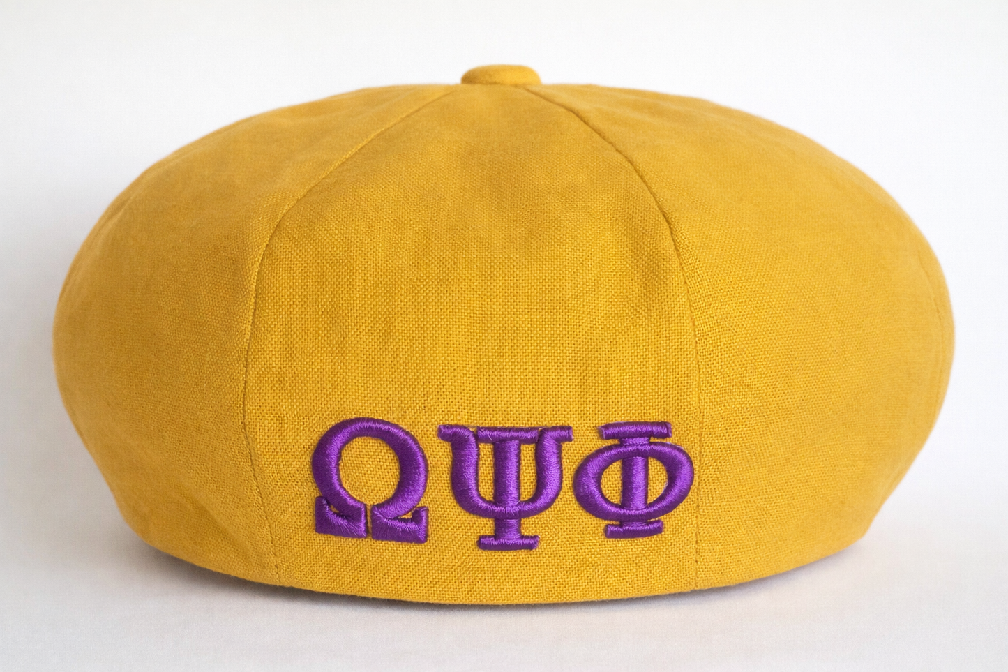 Gold Linen Newsboy Cap