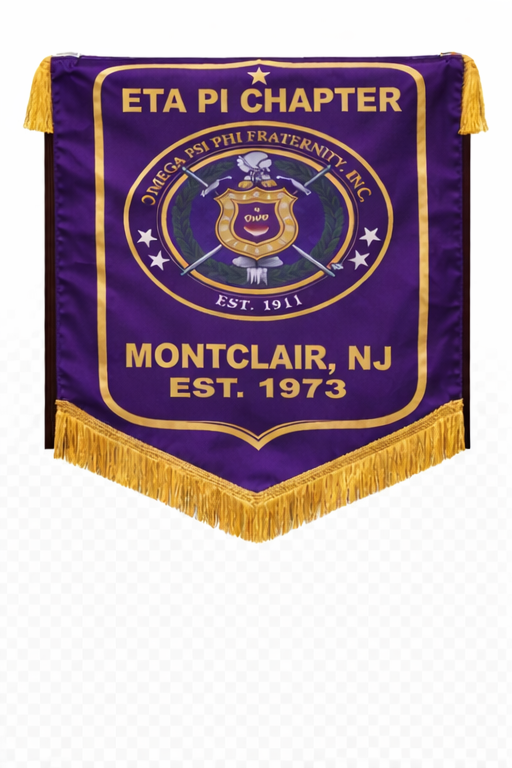 Omega Psi Phi Custom Chapter Podium Banner