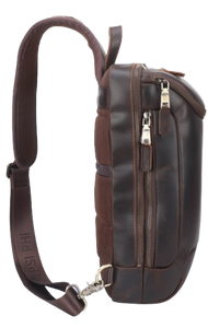 Omega Psi Phi Leather Sling Bag