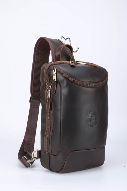 Omega Psi Phi Leather Sling Bag