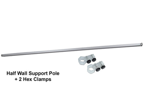 10' Tent Sidewall Support Bar + 2 Hex Clamps