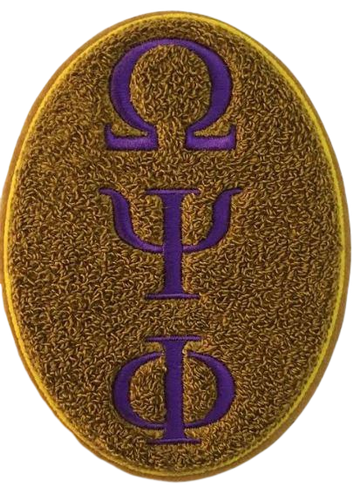 Omega Psi Phi Chenille Elbow Patches