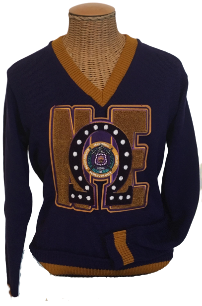 Que Essentials - Omega Psi Phi Custom Chenille Patch Sweater