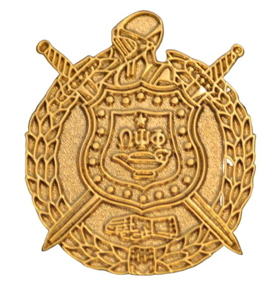 Omega Psi Phi Gold Shield Lapel Pin