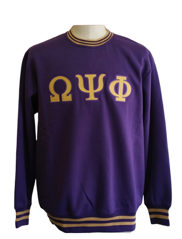 Omega Psi Phi Ringer Crewneck Sweatshirt
