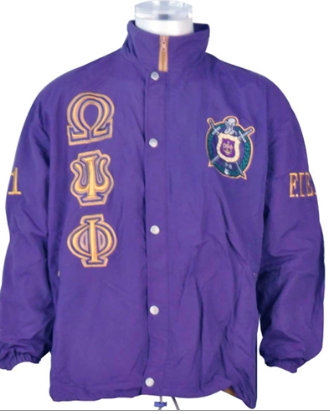 Omega Psi Phi All-weather Jacket with hood
