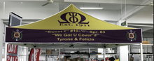 Omega Psi Phi Tent customized by QueEssentials.com